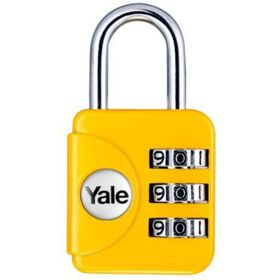 Yale YP1/28/121/1 Geniş Tip Mini Şifreli Travel Asma Kilit