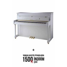 Yamaha B2 Parlak Beyaz Duvar Piyanosu