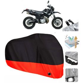 Yamaha DT 125 Siyah Arka Çanta Uyumsuz Ultra Kalın Su Geçirmez Motor Brandası