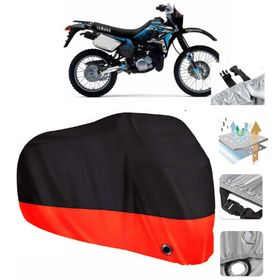 Yamaha DT 125R Siyah Arka Çanta Uyumsuz Ultra Kalın Su Geçirmez Motor Brandası