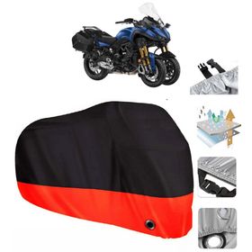 Yamaha Niken GT Siyah Arka Çanta Uyumsuz Ultra Kalın Su Geçirmez Motor Brandası