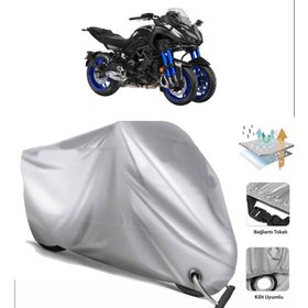 Yamaha Niken Siyah Arka Çanta Uyumsuz Ultra Kalın Su Geçirmez Motor Brandası