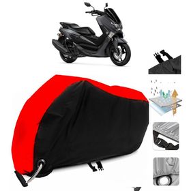 Yamaha NMax 125 Siyah Arka Çanta Uyumsuz Ultra Kalın Su Geçirmez Motor Brandası