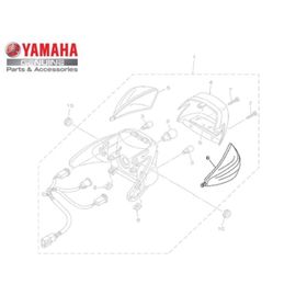 Yamaha Nouvo Siyah Arka Çanta Uyumsuz Ultra Kalın Su Geçirmez Motor Brandası