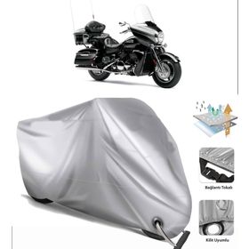 Yamaha Venture Royal Siyah Arka Çanta Uyumsuz Ultra Kalın Su Geçirmez Motor Brandası