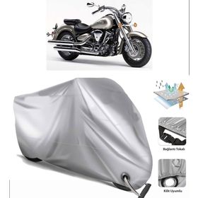 Yamaha Wild Star XV 1600 Siyah Arka Çanta Uyumsuz Ultra Kalın Su Geçirmez Motor Brandası