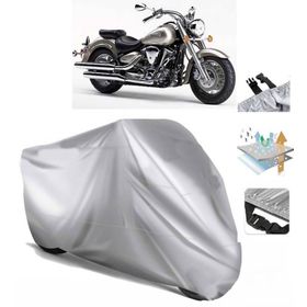 Yamaha Wild Star XV 1600 Siyah Arka Çanta Uyumsuz Ultra Kalın Su Geçirmez Motor Brandası