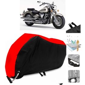 Yamaha Wild Star XV 1600 Siyah Arka Çanta Uyumsuz Ultra Kalın Su Geçirmez Motor Brandası