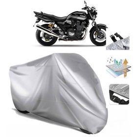Yamaha XJR 1200 Siyah Arka Çanta Uyumsuz Ultra Kalın Su Geçirmez Motor Brandası
