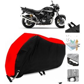 Yamaha XJR 1200 Siyah Arka Çanta Uyumsuz Ultra Kalın Su Geçirmez Motor Brandası