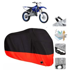 Yamaha YZ 125 Siyah Arka Çanta Uyumsuz Ultra Kalın Su Geçirmez Motor Brandası