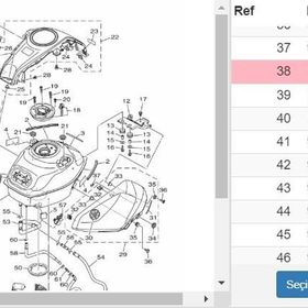 Yamaha YZF R25 Beyaz Sağ Depo Yan Kapak