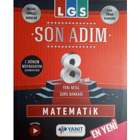 Yanıt Yayınları 8. Sınıf LGS 1. Dönem Son Adım Matematik Yeni Nesil Soru Bankası