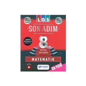 Yanıt Yayınları 8. Sınıf LGS 1. Dönem Son Adım Matematik Yeni Nesil Soru Bankası