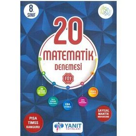 Yanıt Yayınları 8. Sınıf Matematik Video Çözümlü 20 Denemesi