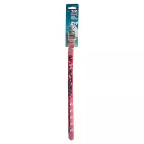 Yankel 21-31 cm Pembe Kemik Desenli Köpek Boyun Tasması