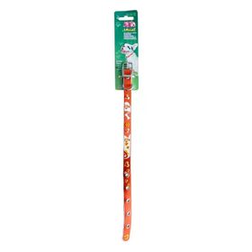Yankel 21-31 cm Turuncu Kalp Desenli Köpek Boyun Tasması