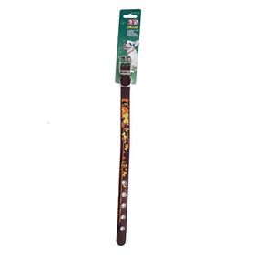 Yankel 26-36 cm Kahverengi Kemik Desenli Köpek Boyun Tasması
