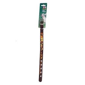 Yankel 26-36 cm Kahverengi Kemik Desenli Köpek Boyun Tasması