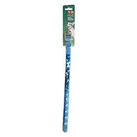 Yankel 26-36 cm Mavi Kemik Desenli Köpek Boyun Tasması