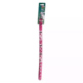 Yankel 30-40 cm Pembe Kalp Desenli Köpek Boyun Tasması
