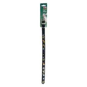 Yankel 30-40 cm Siyah Kalp Desenli Köpek Boyun Tasması