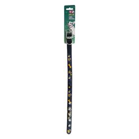 Yankel 30-40 cm Siyah Kalp Desenli Köpek Boyun Tasması