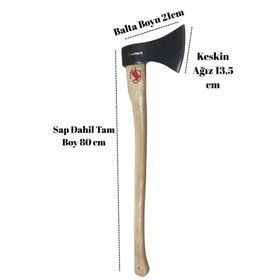 Yapar Ahşap Saplı 1600 gr Dövme Çelik Kamp Baltası