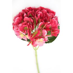 Yapay Çiçek Deposu 40 cm Fuşya Koca Kafa Delüx Bodur Ortanca Dalı