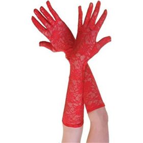 Yapı Market Kırmızı Renk Orta Boy Dantelli Eldiven