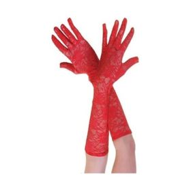 Yapı Market Kırmızı Renk Orta Boy Dantelli Eldiven