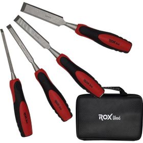 Yapıdukkanım Rox Wood 4 Parça Neopren Çantalı İskarpela Seti