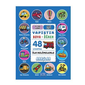 Yapıştır ve Boya Öğren Araçlar Mavi Kitap Parıltı Yayınları