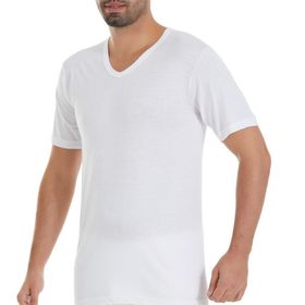 Yaren Tuhafiye 126 6 Adet Beyaz Yıldız Süper İnce Kısa Kollu Erkek Fanila Atlet