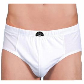 Yaren Tuhafiye 12'li Paket Gümüş Erkek Battal Beden Penye Slip Külot Beyaz