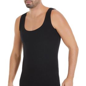 Yaren Tuhafiye 331 6 Adet Yıldız Derin Yaka Siyah Erkek Atlet