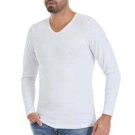 Yaren Tuhafiye 340 6 Adet Beyaz Yıldız Uzun Kollu Erkek T-Shirt Fanila