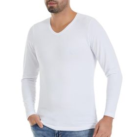 Yaren Tuhafiye 340 6 Adet Beyaz Yıldız Uzun Kollu Erkek T-Shirt Fanila