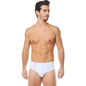 Yaren Tuhafiye 34501 Beyaz 12 Adet Mevsim Erkek Büyük Beden Penye Slip Külot