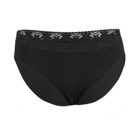 Yaren Tuhafiye 3528 Yıldız 12 Adet Likralı Dantelli Bikini Siyah Külot
