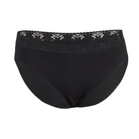 Yaren Tuhafiye 3528 Yıldız 12 Adet Likralı Dantelli Bikini Siyah Külot