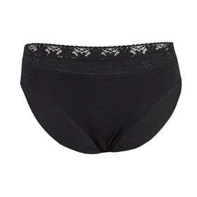 Yaren Tuhafiye 3528 Yıldız 12 Adet Likralı Dantelli Bikini Siyah Külot