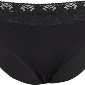 Yaren Tuhafiye 3528 Yıldız 12 Adet Likralı Dantelli Bikini Siyah Külot
