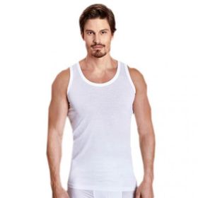 Yaren Tuhafiye 6'lı Paket 1020 Beyaz Berrak Erkek Askılı Pamuklu Atlet