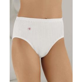 Yaren Tuhafiye 6'lı Paket Beyaz B018 Şahinler Bayan Pamuklu Penye Külot