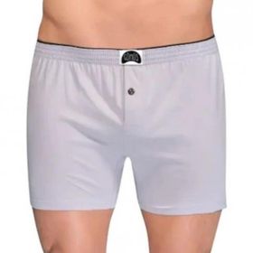 Yaren Tuhafiye 6'lı Paket Gümüş Erkek Penye Boxer Düz Renk Pamuklu Erkek Boxer