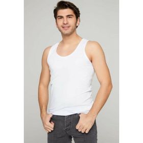 Yaren Tuhafiye 6'lı Paket Tutku Pamuklu Penye Beyaz Erkek Atlet