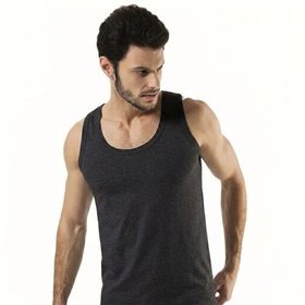 Yaren Tuhafiye E601 6'lı Siyah-Gri Paket Hmd Pamuklu Erkek Askılı Süprem Atlet