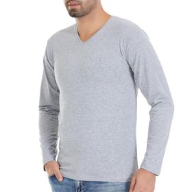 Yaren Tuhafiye Fanila Gri 352 6 Adet Yıldız Erkek Likralı Uzun Kollu T-Shirt