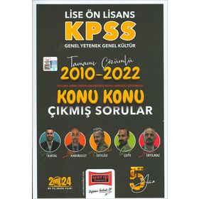 Yargı 2024 KPSS Lise Ön Lisans Genel Yetenek Genel Kültür 2010-2022 Tamamı Çözümlü Konu Konu Çıkmış Sorular